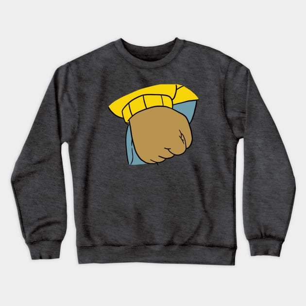 Arthur’s Fist Meme Crewneck Sweatshirt by DrScribbl3